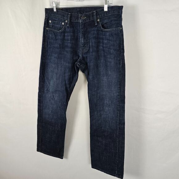 Levi's 514 Jeans Men's 34 x 28.5 Blue Dark Wash Classic Straight Fit Cotton EUC - Picture 16 of 16